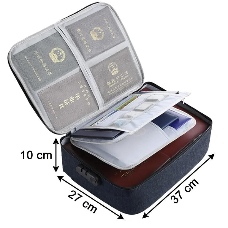 Premium Document Organizer Bag with Integrated Security Lock - Image 3