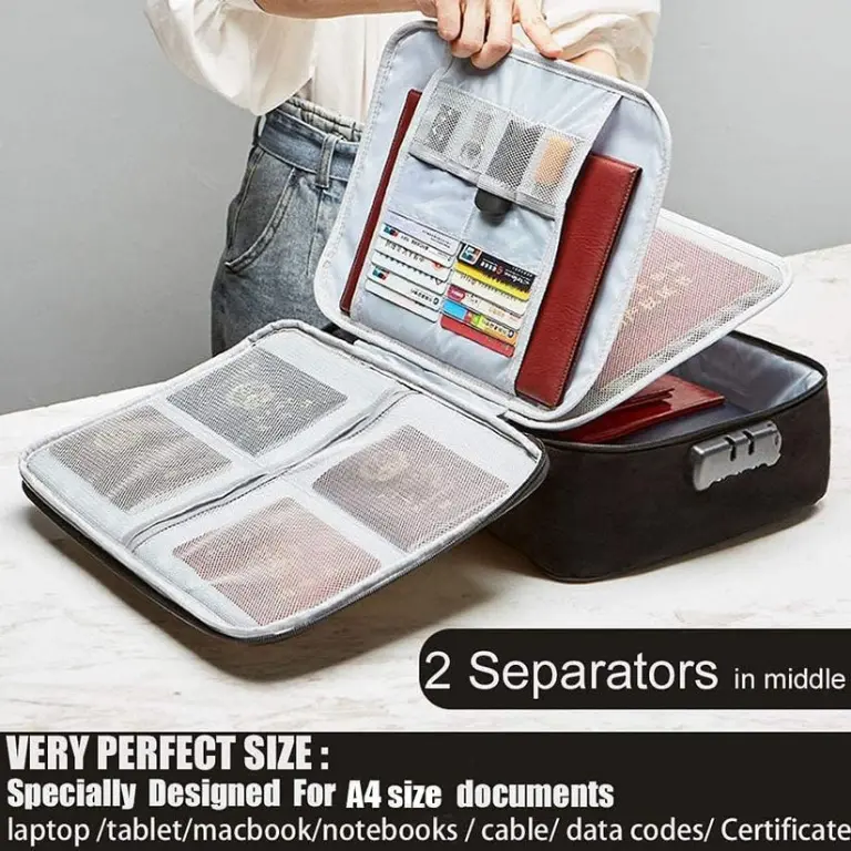 Premium Document Organizer Bag with Integrated Security Lock - Image 4