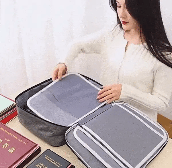 Premium Document Organizer Bag with Integrated Security Lock - Image 2